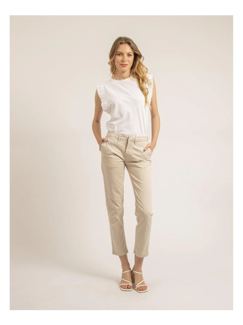 Pantalon chino slim EILYN   Beige