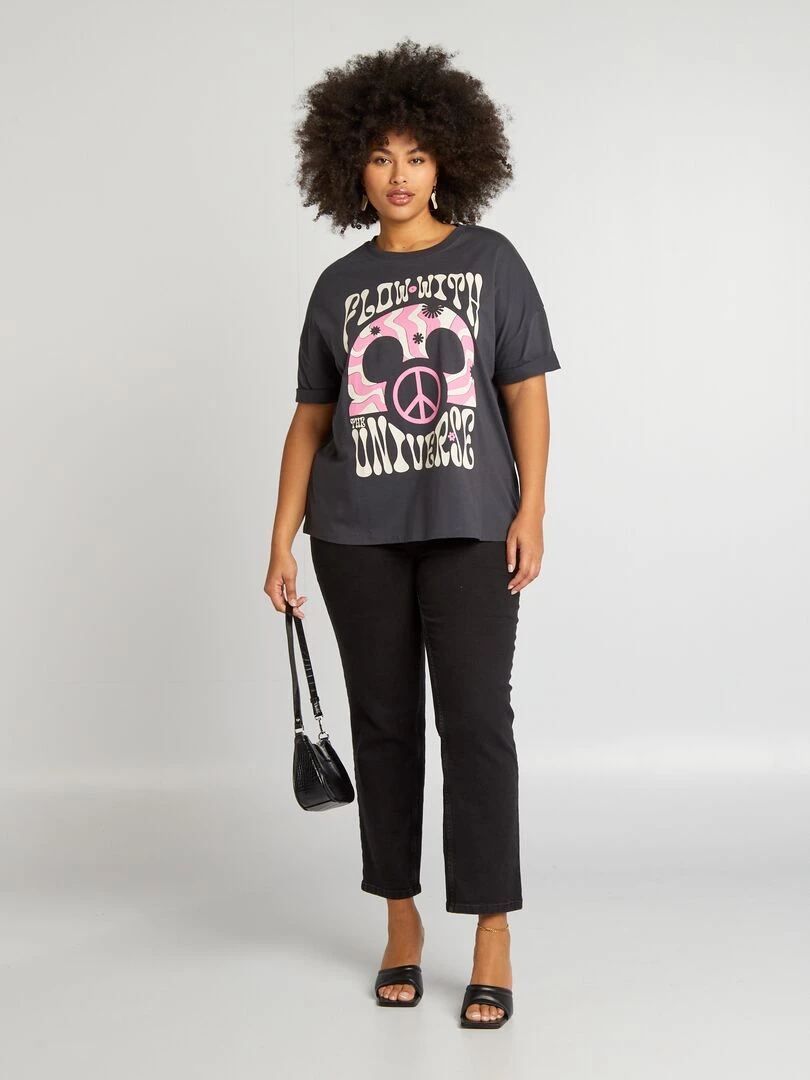 T shirt imprimé 'Disney' Noir