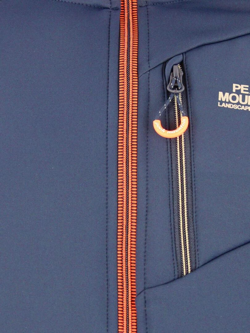 Blouson polarshell homme CLIMO   PEAK MOUNTAIN   Bleu marine