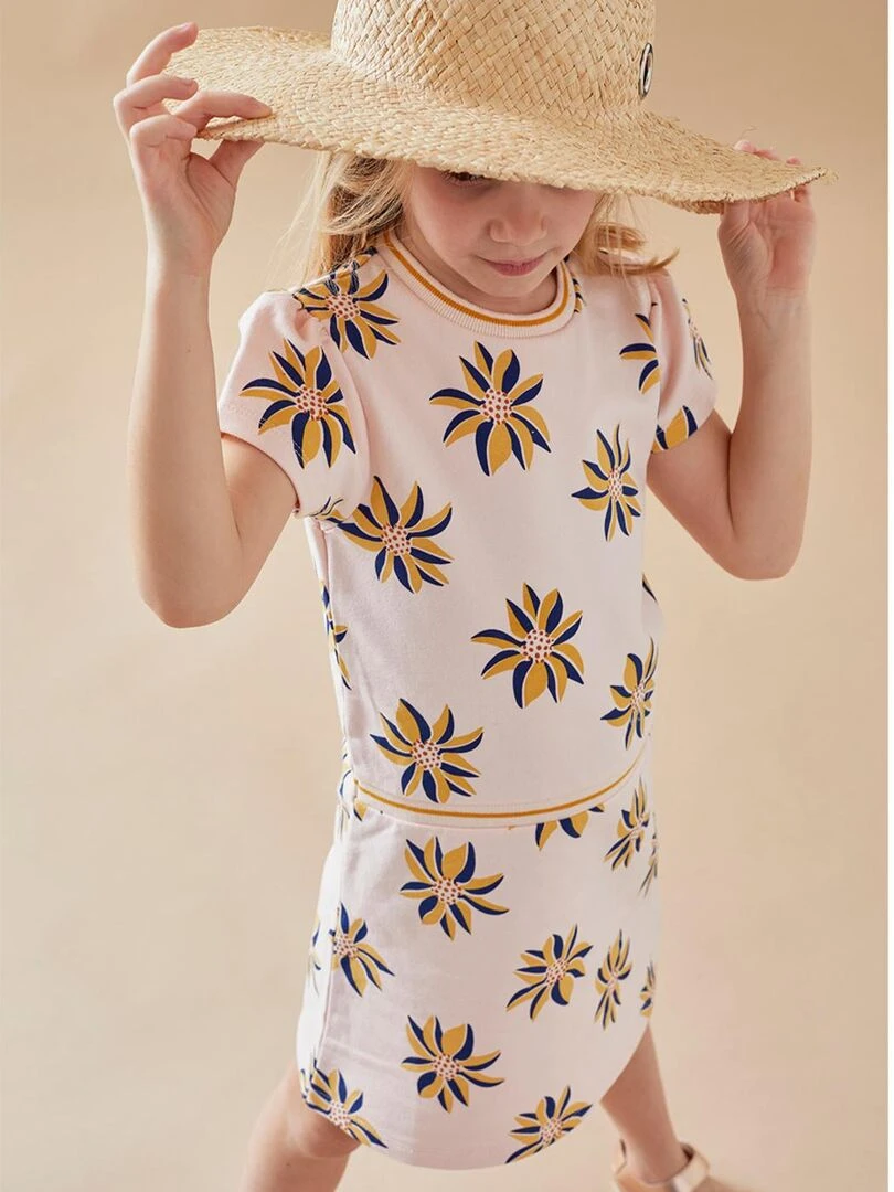 Robe imprimé soleil en molleton clair Noukie's Rose