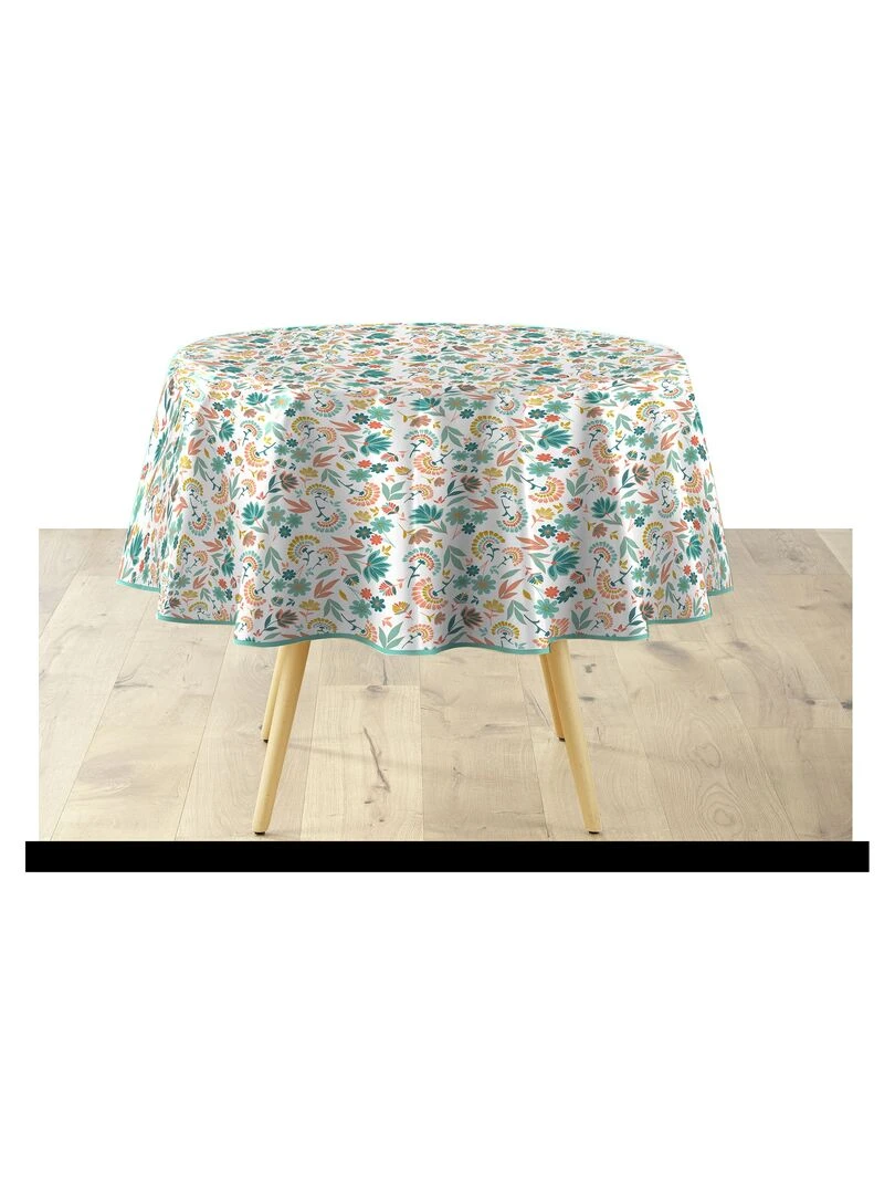 Nappe ronde PVC 160 cm Indiana fleurie Multicolore