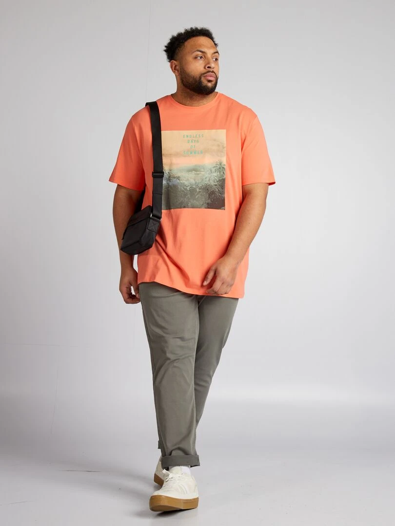 T shirt en maille jersey Orange
