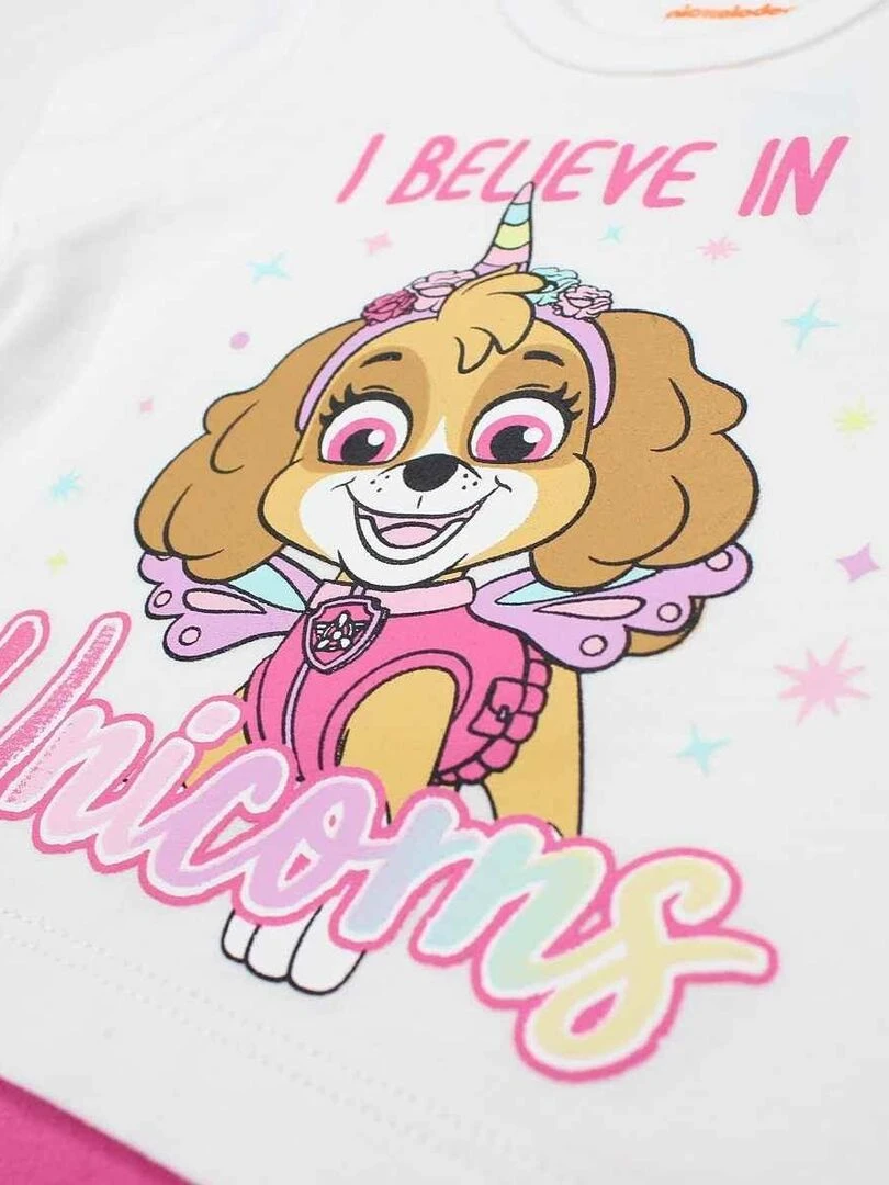 La Pat' Patrouille   Combishort bébé fille imprimé La Pat' Patrouille en coton   Rose