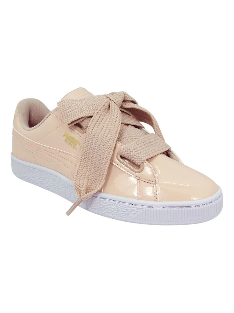 Baskets basses 'Puma' 'Basket Heart Patent' Rose