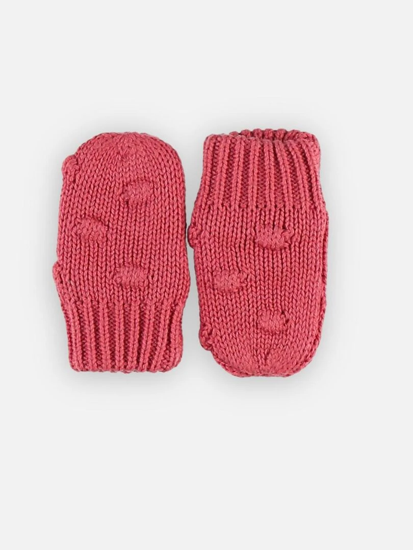 Moufles en tricot foncé Noukie's Rose