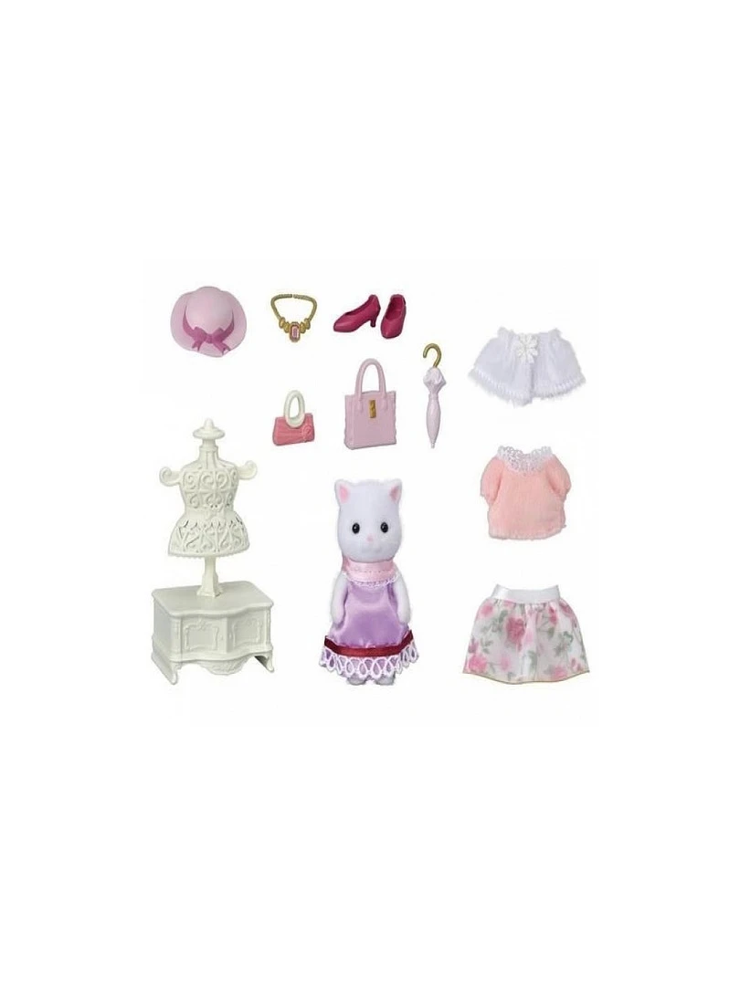 5461 'sylvanian Families' La Valisette De Mode Et Grande Soeur Chat Persan   N/A