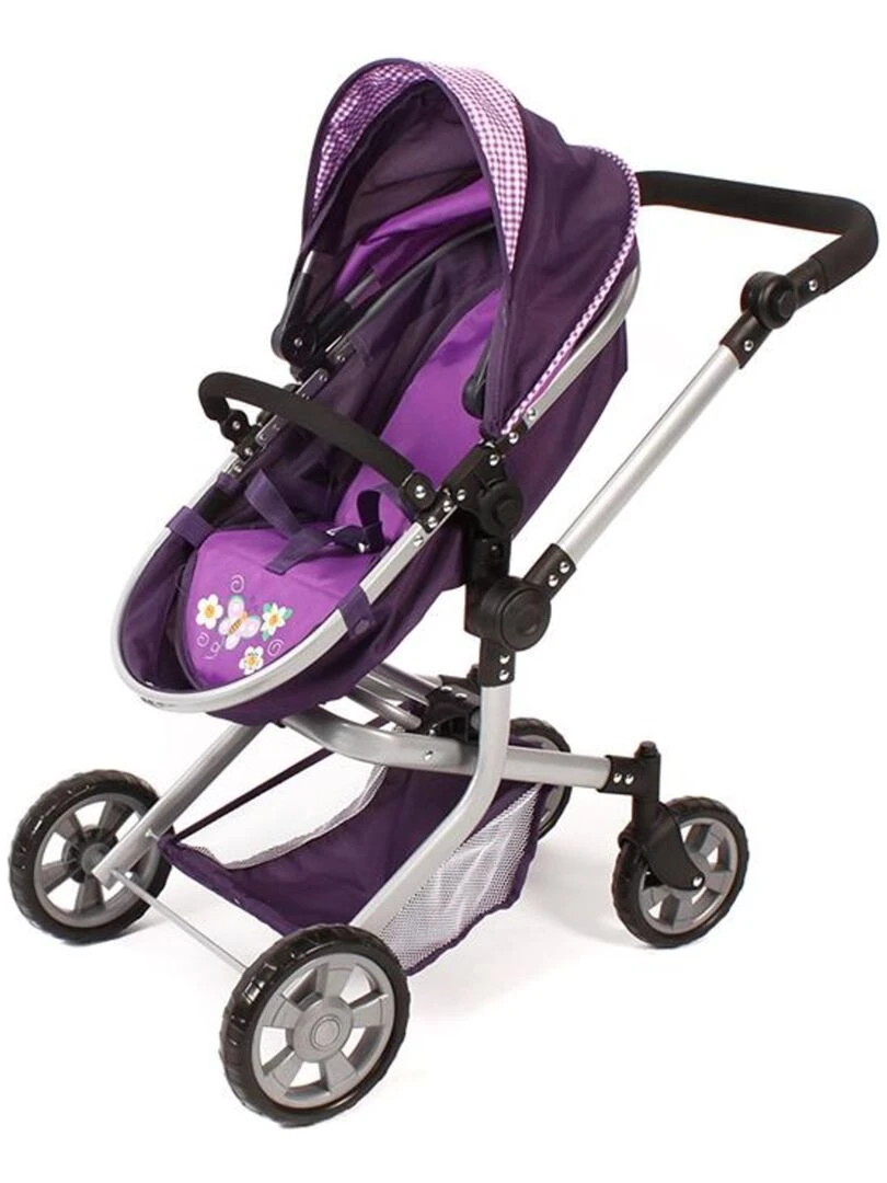 Poussette combinée Mika pour poupée   Purple Checker   N/A