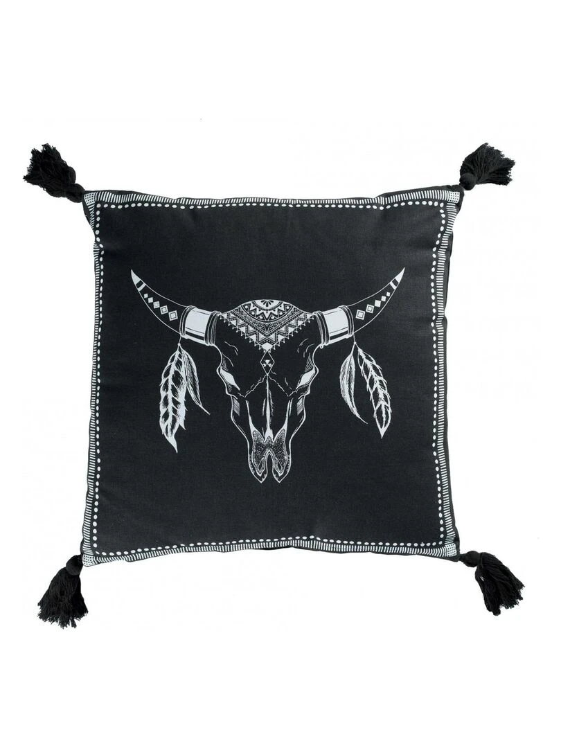 Coussin Mohicana noir Noir