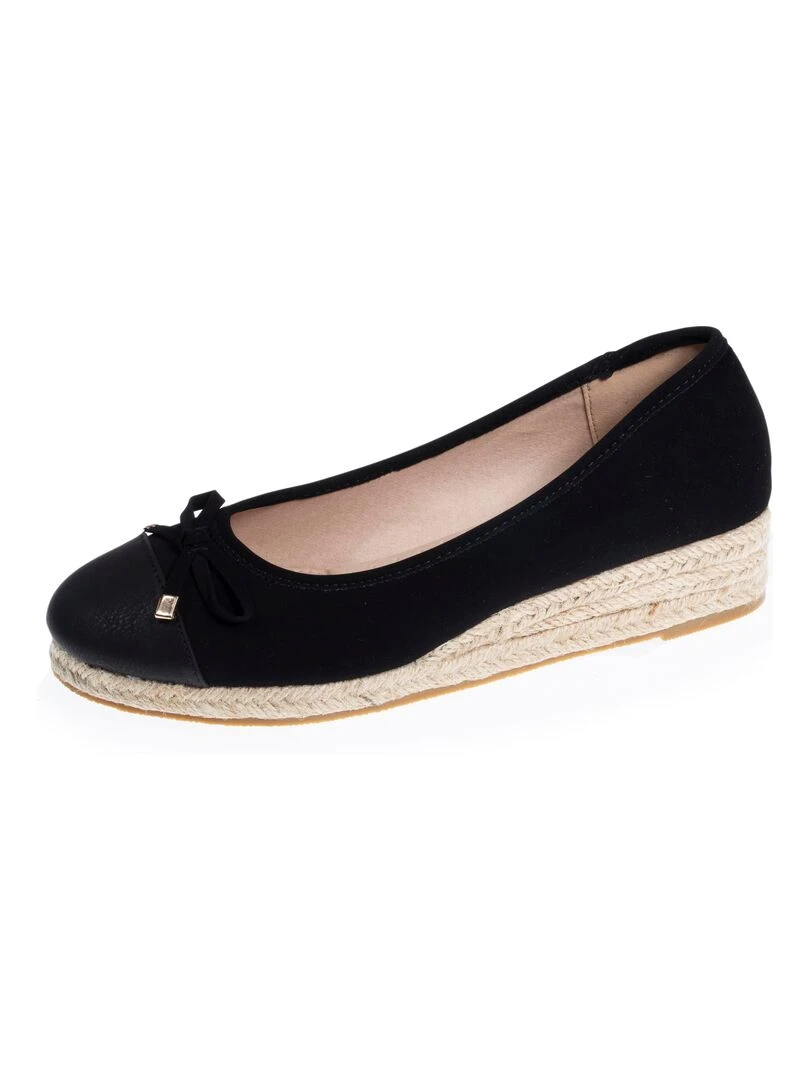 Ballerines Femme talon compensé Noir Noir