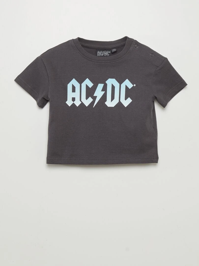 T shirt à manches courtes 'ACDC' Noir