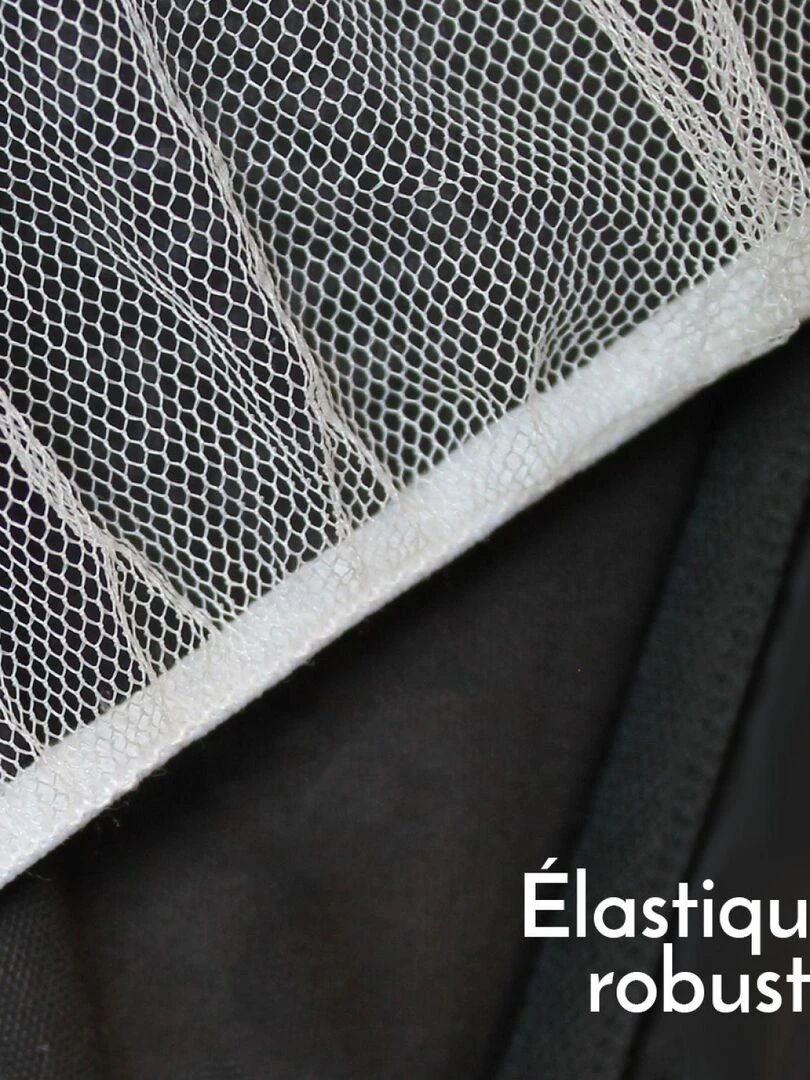 Lot de 5 moustiquaires universelles pour poussette Blanc Blanc