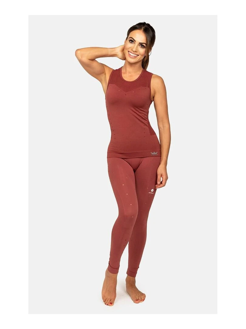 Legging Femme Fitness sans coutures Fibre Emana Taille haute  Namasté   Marron