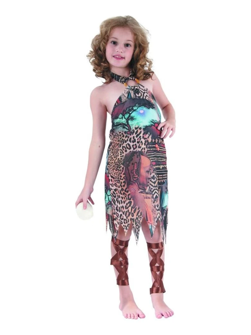 Déguisement Reine de la jungle fille Marron
