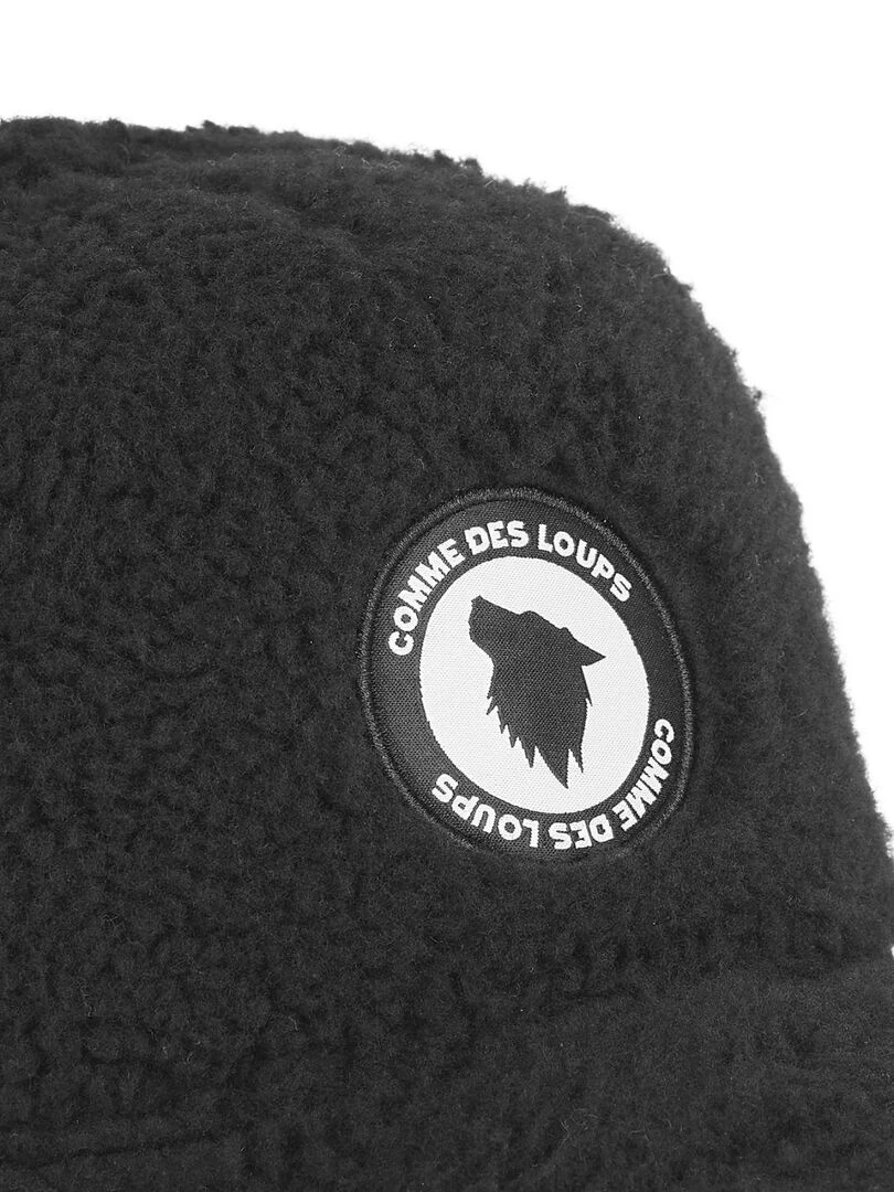Casquette fausse fourrure uni Fur Comme Des Loups   Noir