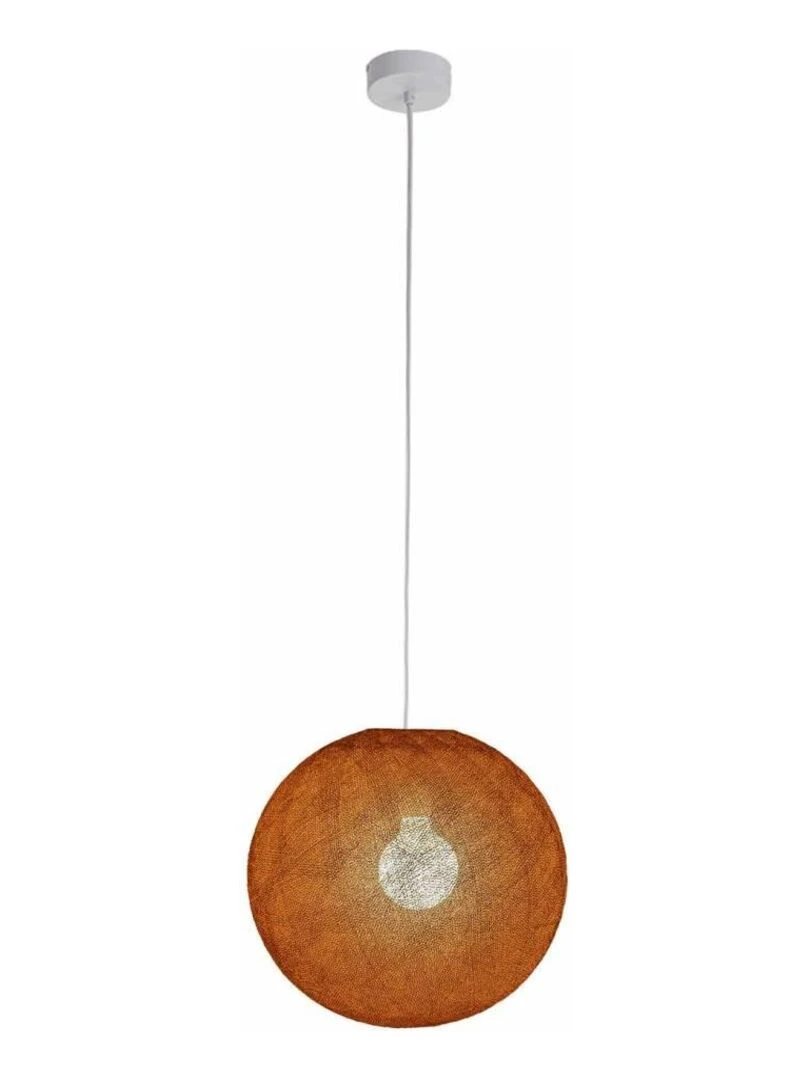 Suspension simple globe 31cm Marron havane