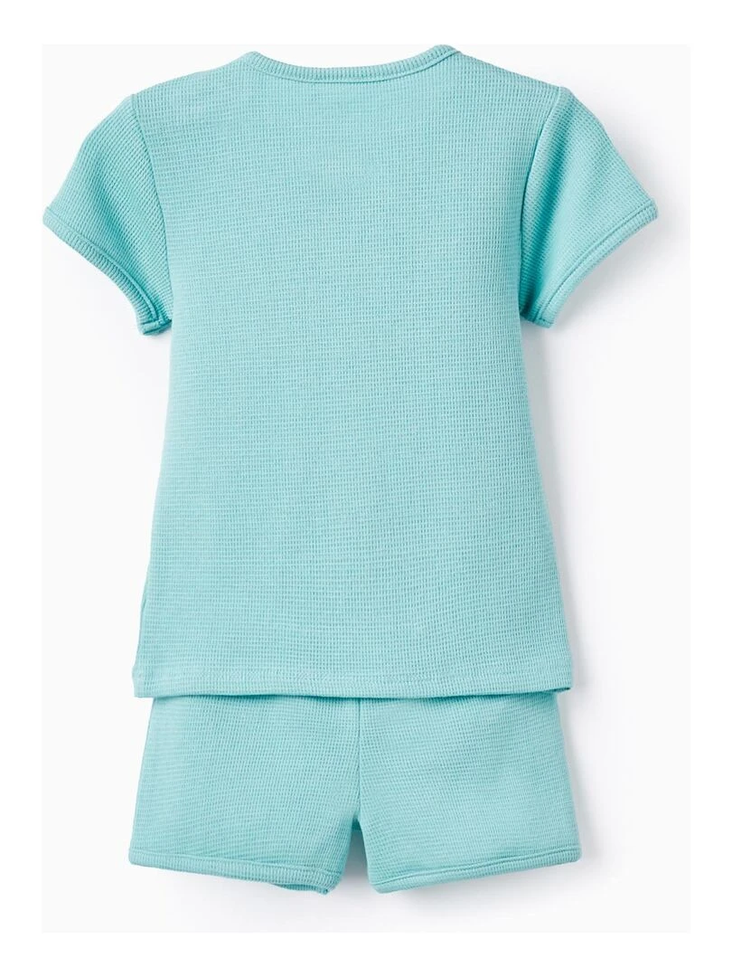 T shirt + Short en Coton pour Bébé manches courtes Bleu clair