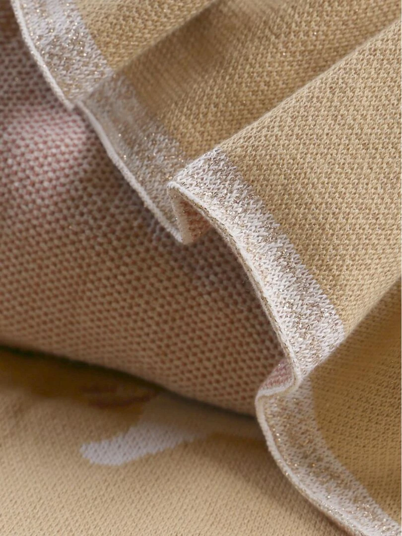 Couverture tricot Lina & Joy 75x100cm   Noukie's   Jaune