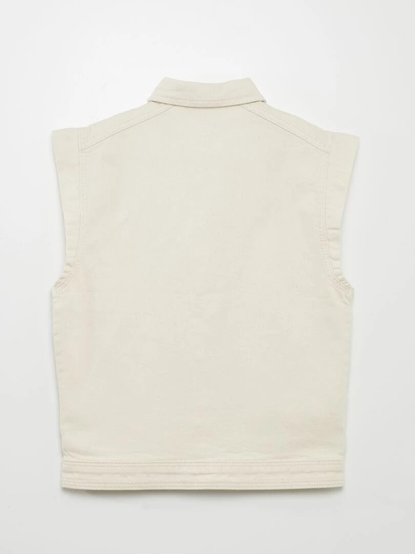 Veste légère en denim   BEIGE