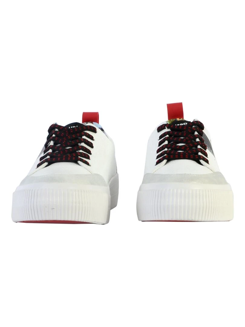 Basket à Lacets Desigual Street Mickey Crack   Blanc