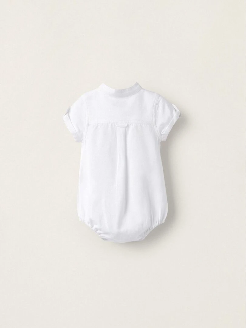 Body chemise à manches courtes pour nouveau né 'B&S' manches courtes ATLANTIC COMPANY Blanc