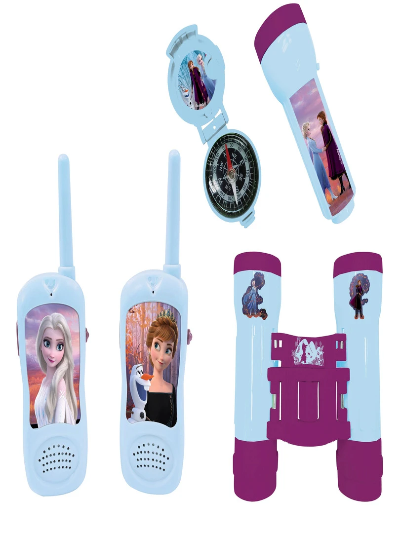 Kit D’aventurier La Reine Des Neiges Avec Talkie walkies Portée 120m Jumelles Et Boussole N/A