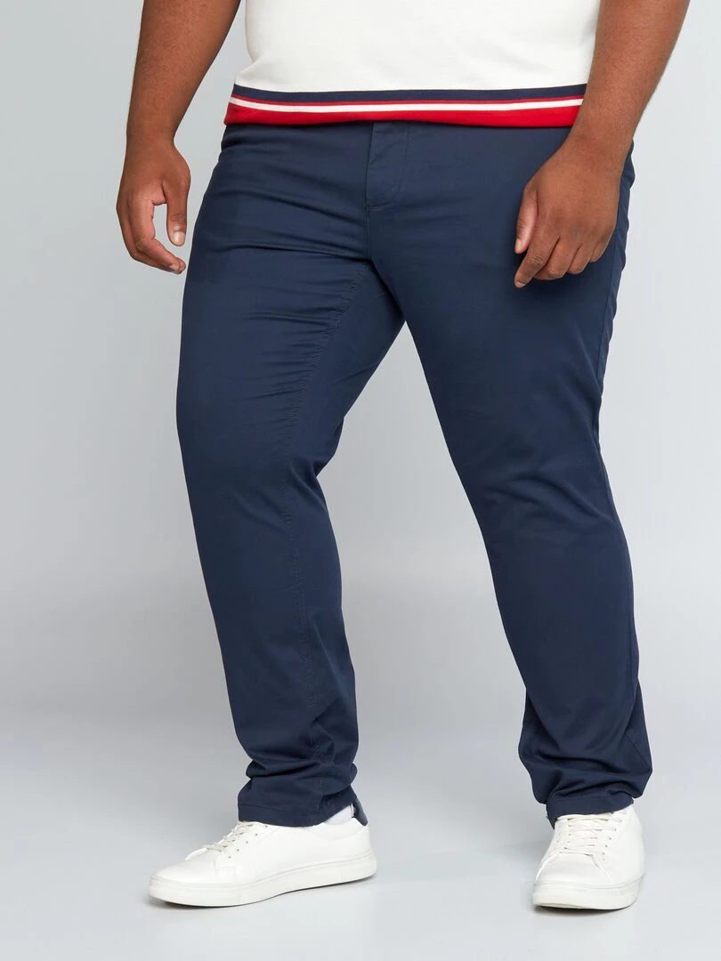 Chemise droite et stretch   Bleu marine