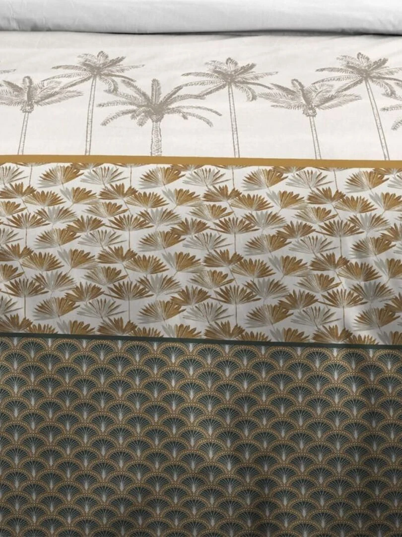 Housse de couette 240x220 Bako + 2 taies coton 57 fils   Jaune