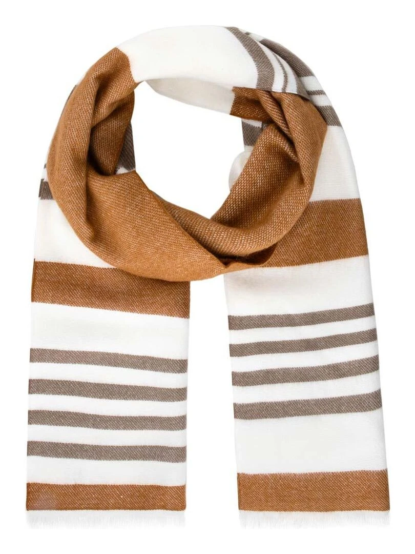 Echarpe Brahma Fabriqué en France Marron caramel