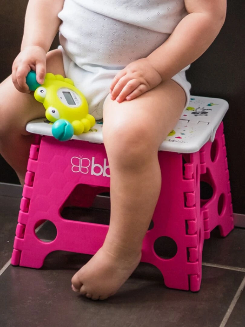 Marchepied enfant pliable Stëp rose   Rose