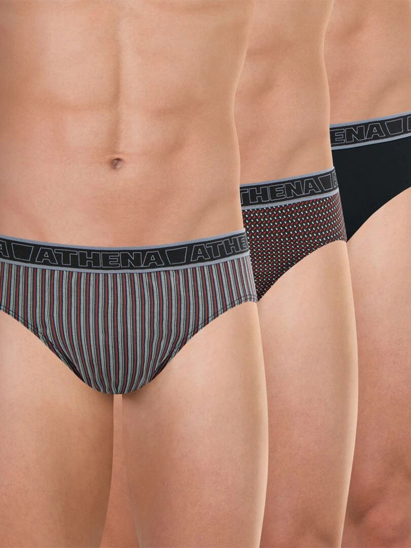 Lot de 3 slips homme Tonic Rouge