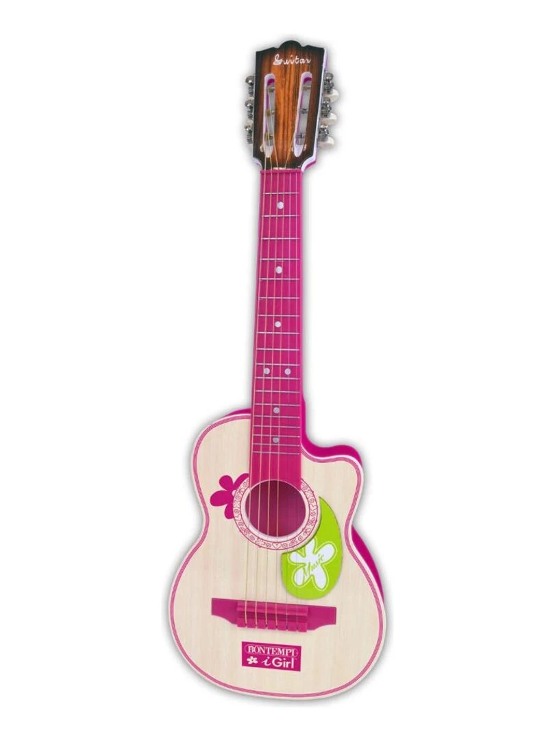 Guitare plastique rose 70 cm N/A