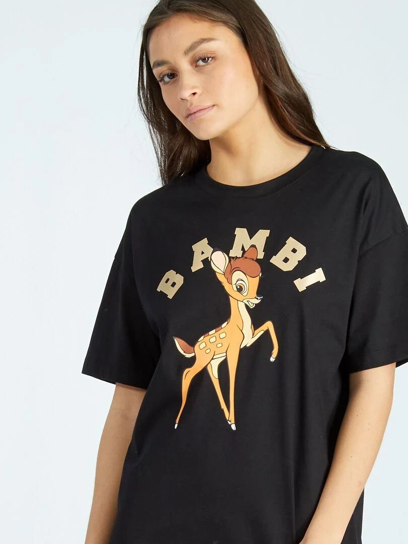 Chemise de nuit 'Bambi' Noir