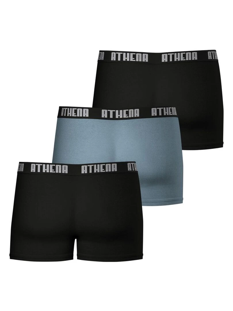 Lot de 3 boxers homme Ecopack   Noir Gris