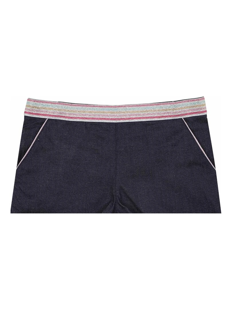Short en Jean Intersaison Fille Ceinture à Paillettes POUPETTE 'LA FAUTE A VOLTAIRE' Bleu foncé