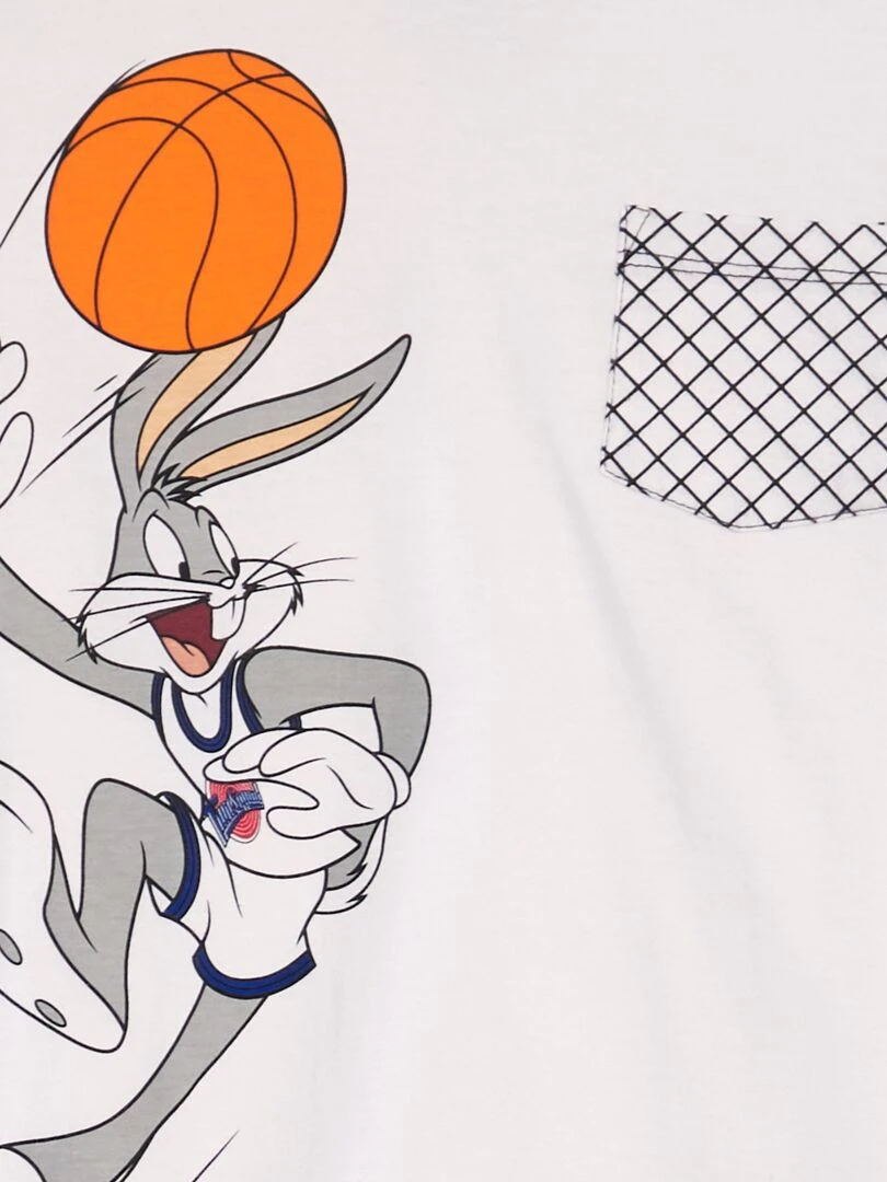 Pyjama court 'Space Jam' Blanc