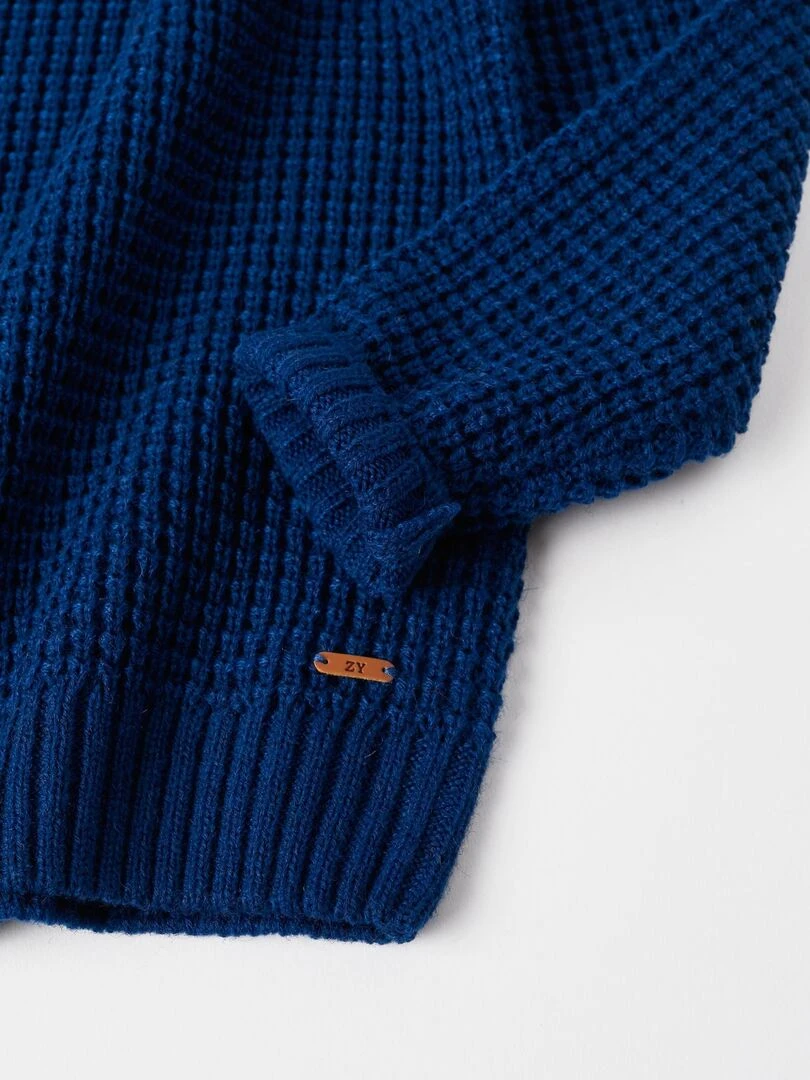 Pull en Maille Tricotée pour Garçon   LITERATURE CLUB   Bleu