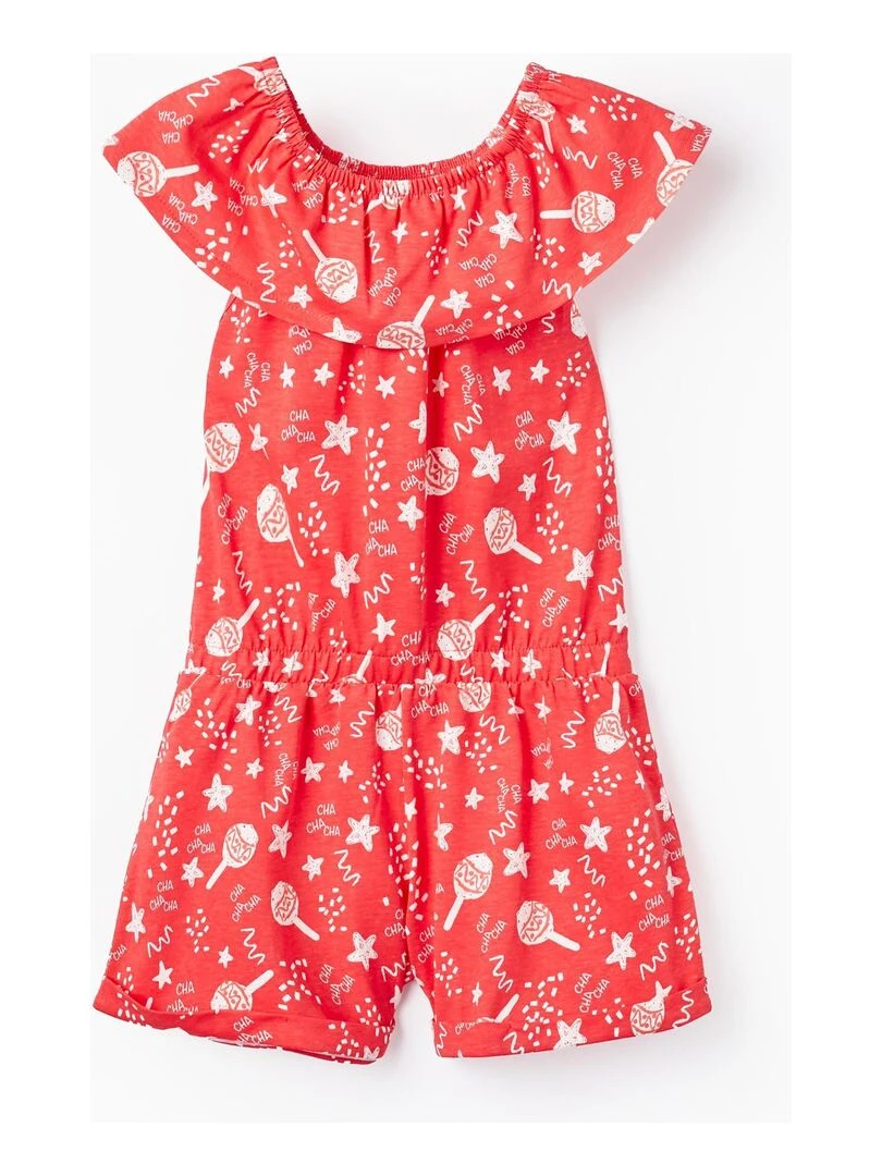 Combishort en Coton pour Fille 'Cha Cha Cha' CUBA Rose