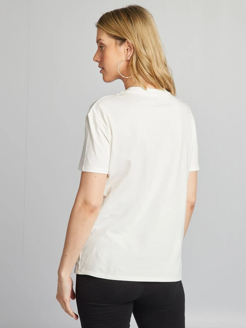T shirt d'allaitement à ouvertures   Blanc
