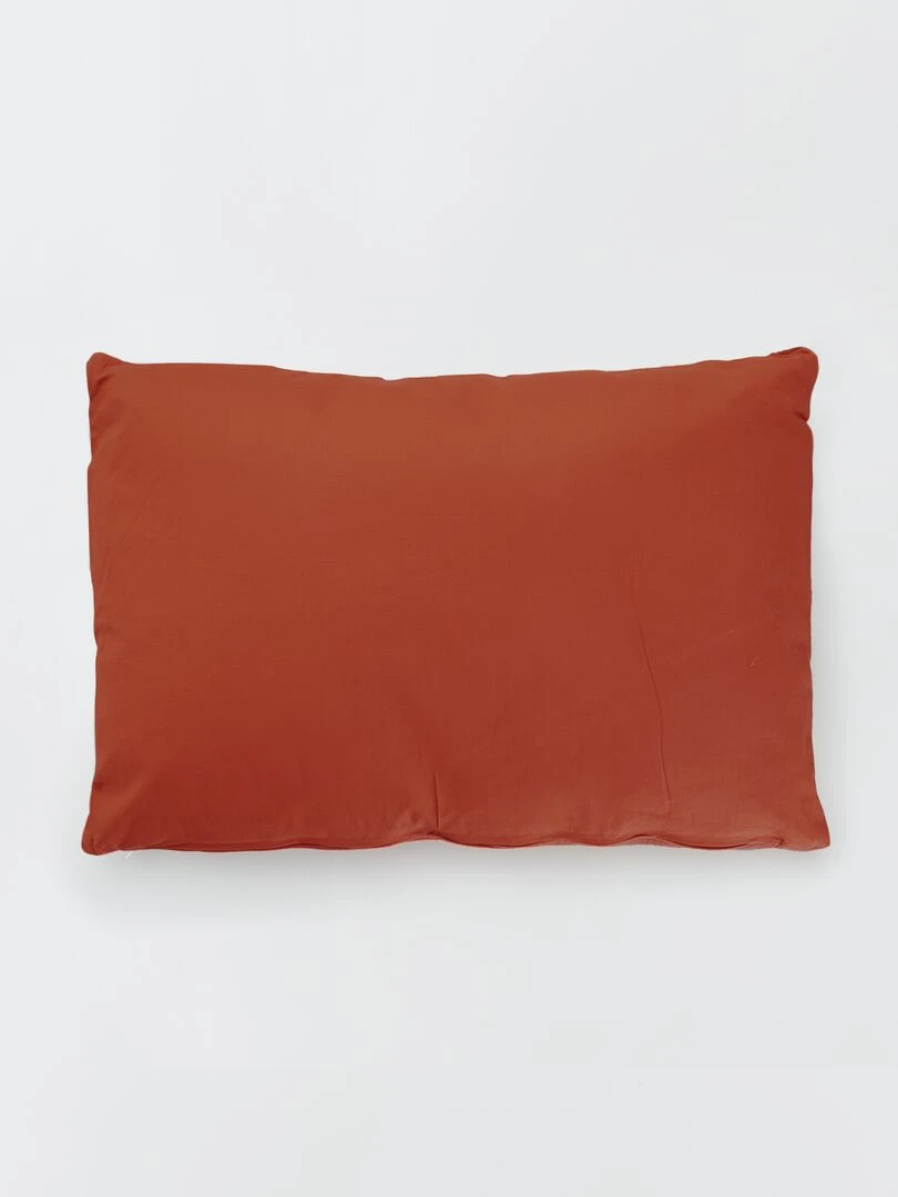Coussin double gaze de coton   Ocre