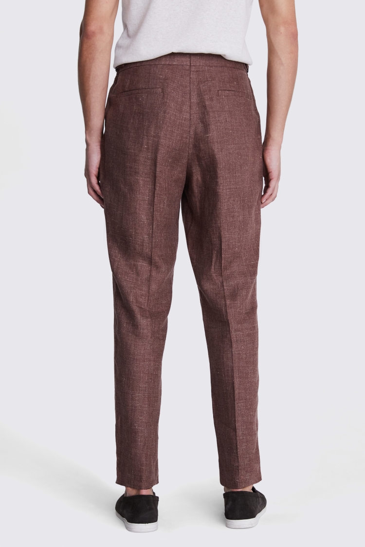 Copper Linen Pleated Trousers Buy Online at Moss