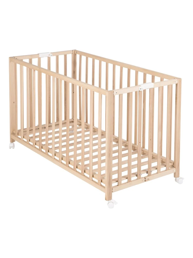 ROBA Lit pliable "Fold Up" 60x120 Réglable en hauteur Bois naturel Marron clair