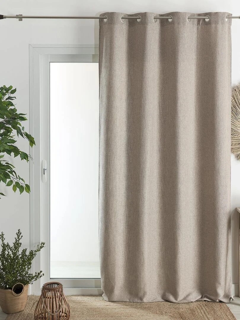 Rideau tamisant Effet tissé Beige clair