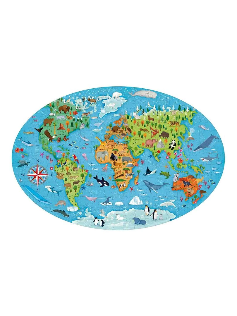 Puzzle & Livre Voyagez découvrez explorez Les espèces menacées N/A