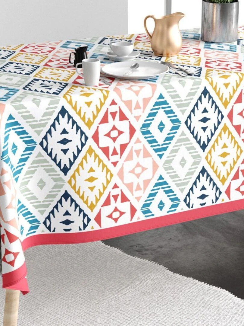 Nappe rectangulaire anti tache en Coton Mexica Multicolore