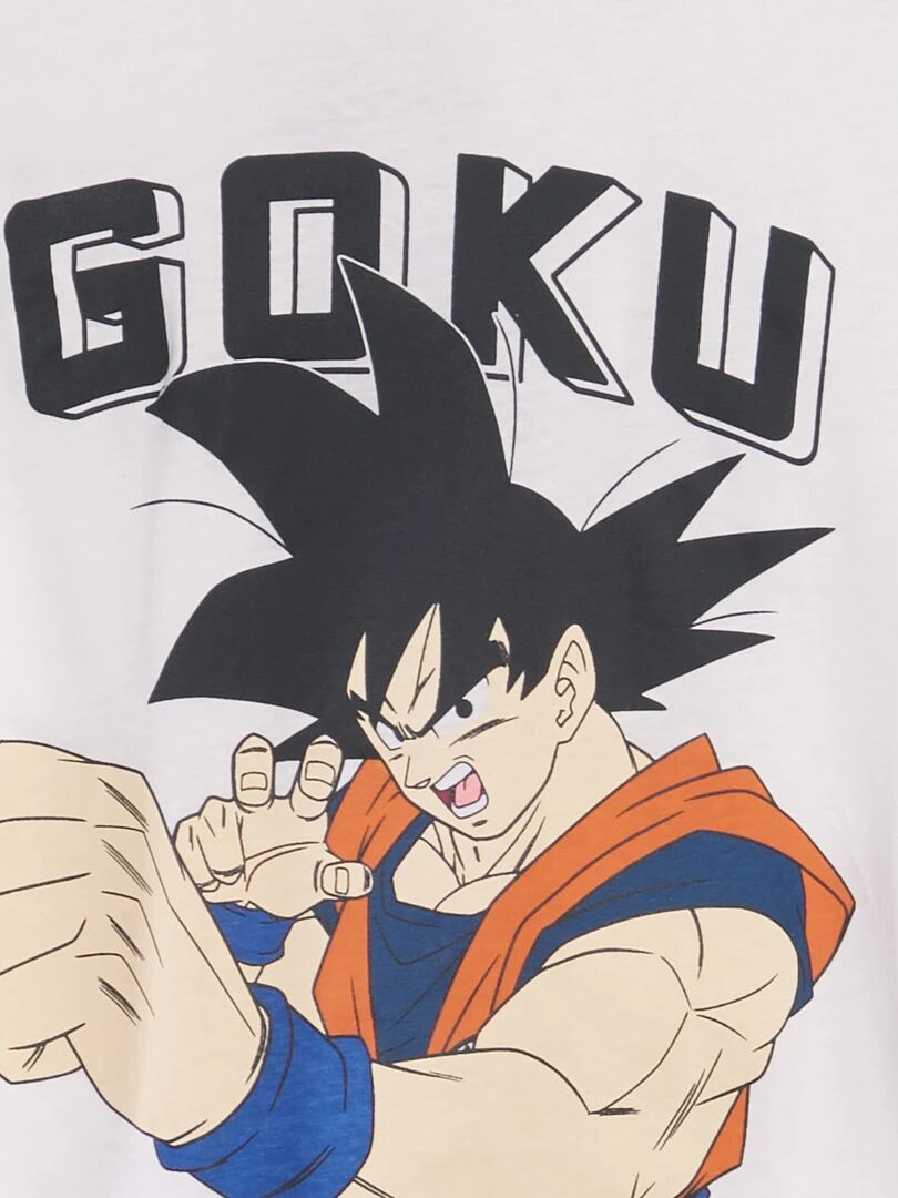 Tee shirt imprimé 'Dragon Ball Z' blanc