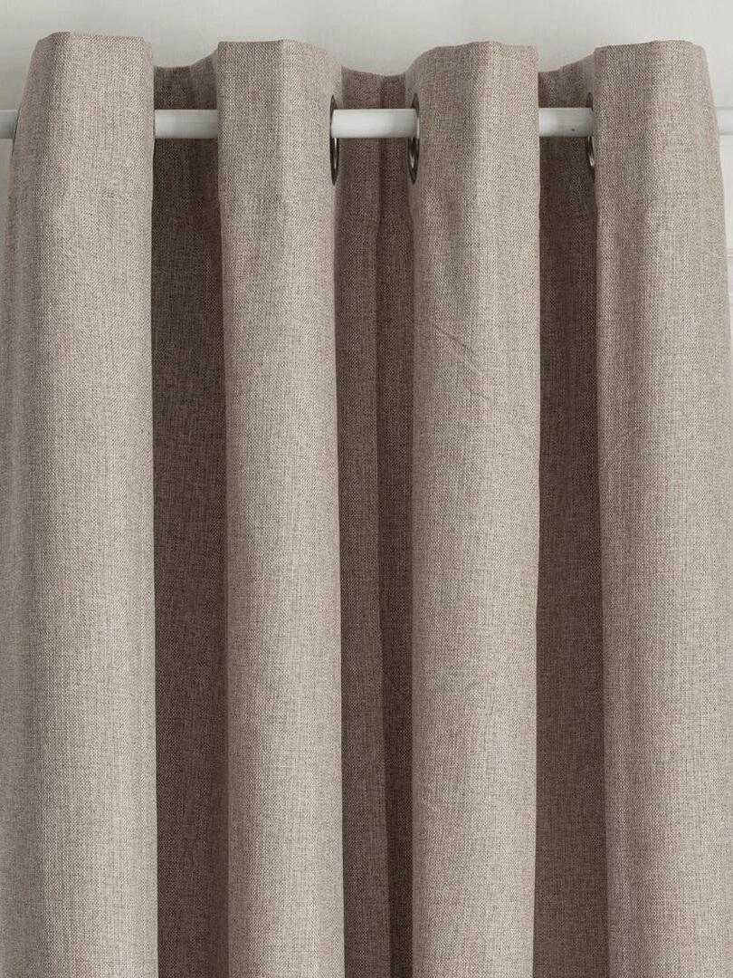 Rideau occultant total avec couche d'enduit   Beige