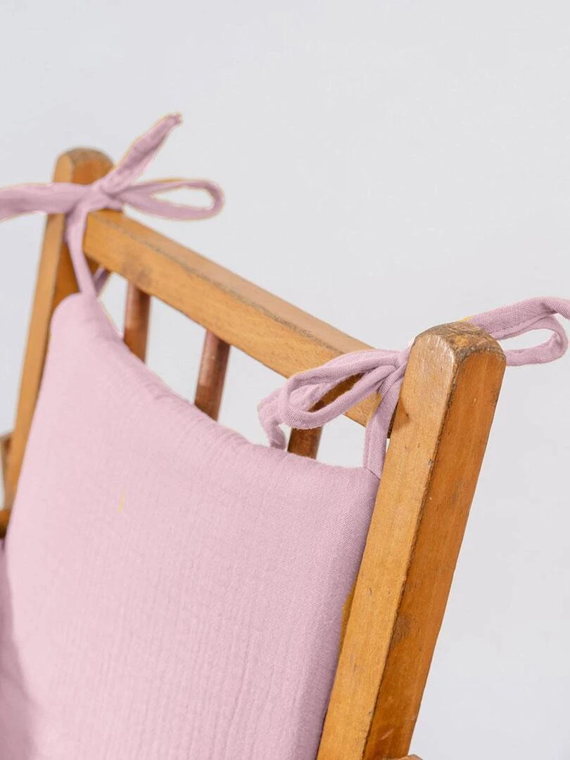 Coussin de Chaise Haute en Coton Bio Rose   Rose