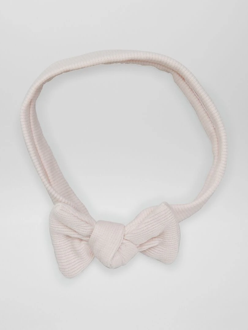 Bandeau jersey côtelé   Rose