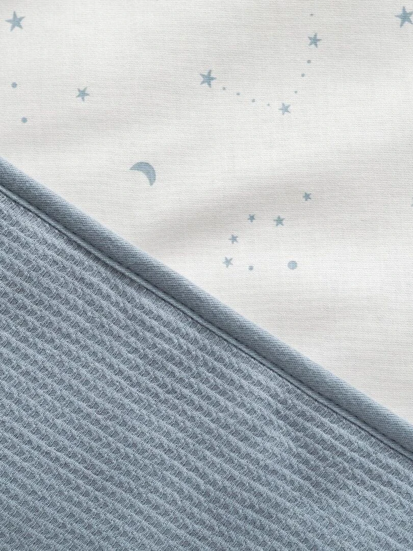 Bemini Gigoteuse  jambes séparables Pady waffle et jersey bio   Bleu gris
