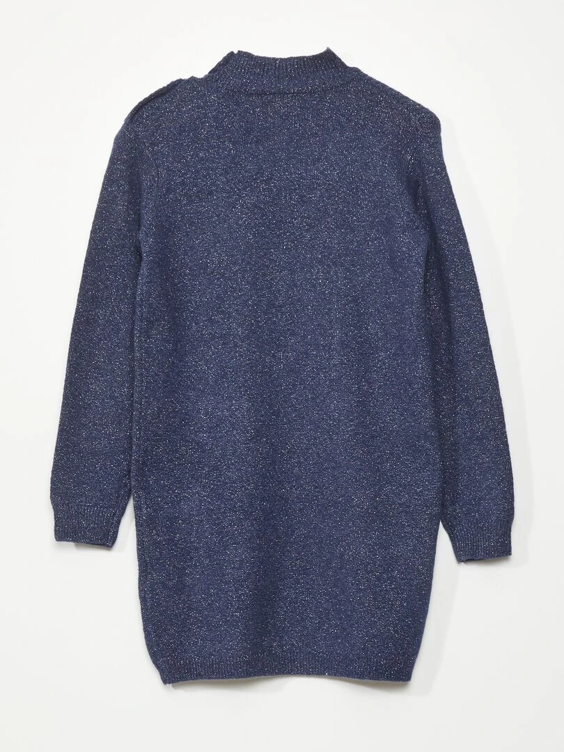 Robe pull en maille col montant Noir